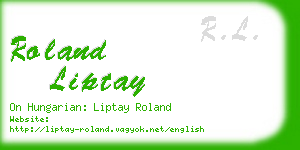 roland liptay business card